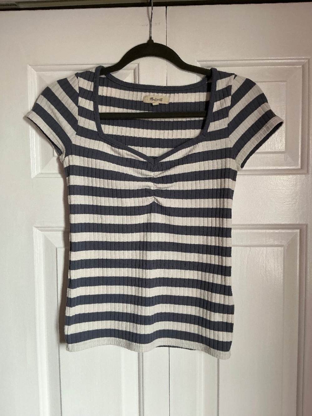 Madewell striped tee with scoop neckline